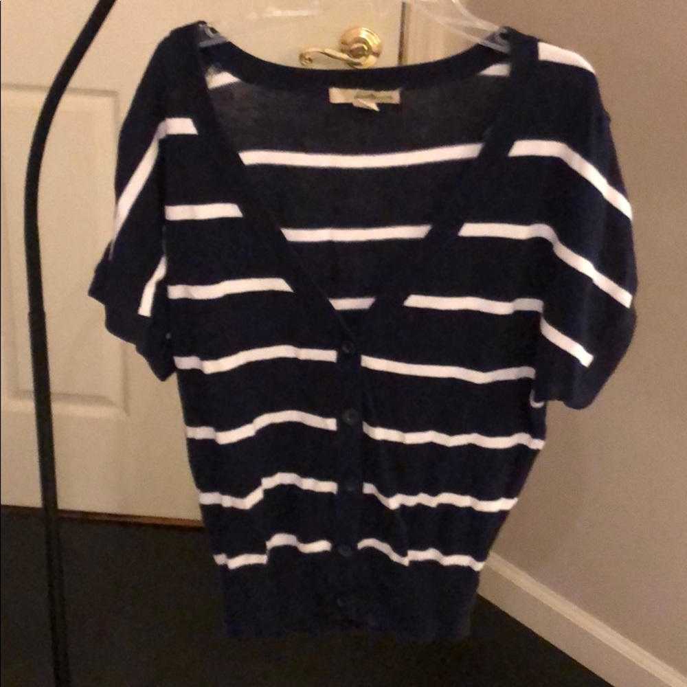Navy blue striped